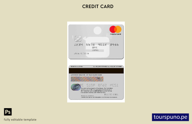 Plantilla de MasterCard Sparkasse de Alemania lista para imprimir